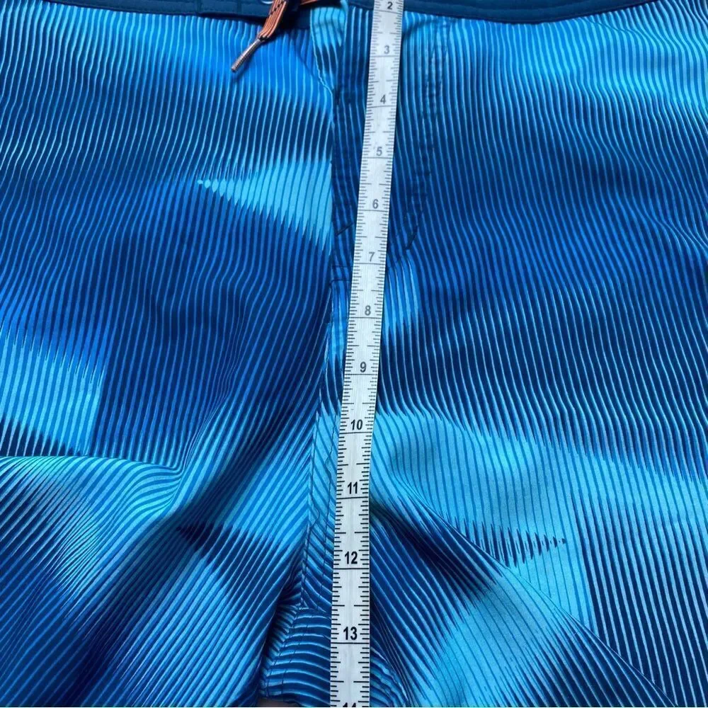 Nike Blue Tone Striped Board Shorts Size 36